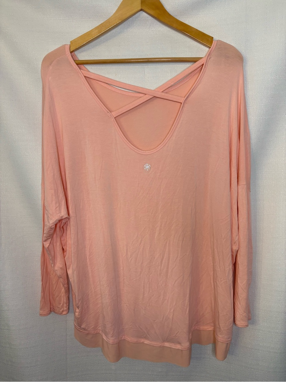 Gaiam Light Women's Long Sleeve Crisscross Back Top
